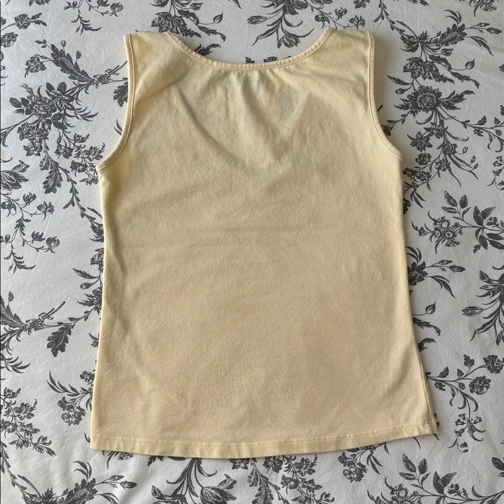 LIKE NEW! Brandy Melville Cinched V-Neck Tank - Picture 3 of 5